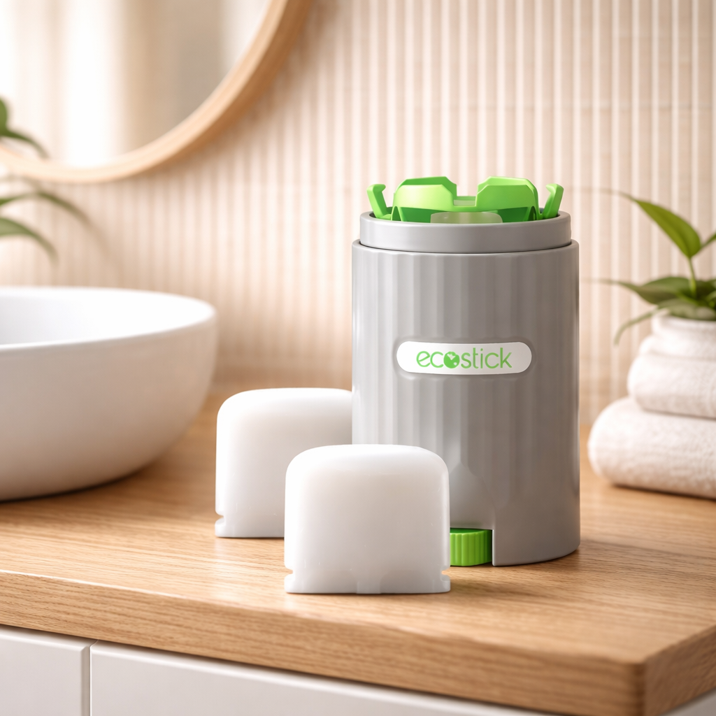 Ecostick Starter Kit: Reusable Deodorant Case + 2 Natural Refills
